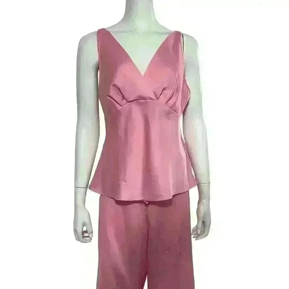 Jones New York Pink Two Piece Pajama Lingerie Set Size Large